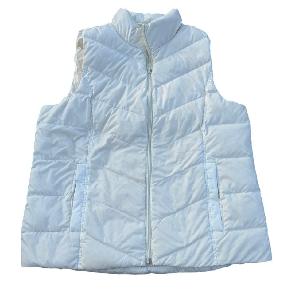 Land's End Down Puffer Vest - Cream - Size XL